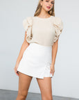 The Bella Puff Ruffle Sleeve Top