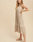 The Beth Embroidered Midi Dress