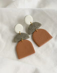 The Boho Color Block Clay Earrings