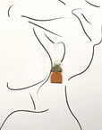The Boho Color Block Clay Earrings