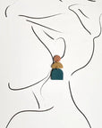 The Boho Color Block Clay Earrings