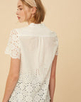 The Brielle Eyelet High Neck Top