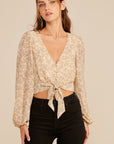 The Brigid Floral Front Tie Top