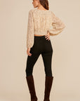 The Brigid Floral Front Tie Top