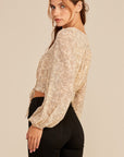 The Brigid Floral Front Tie Top