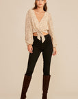 The Brigid Floral Front Tie Top