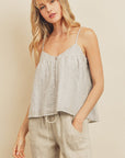 The Ayla Striped Eyelet Cami