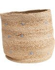 Hand Woven Dotted Jute Basket