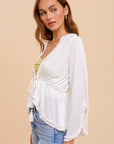The Carly Ruffle Babydoll Top