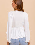The Carly Ruffle Babydoll Top