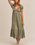 The Hannah Ruffle Tiered Midi Dress