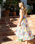 The Charlie Flower Print Smocked Midi Dress