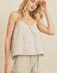 The Ayla Striped Eyelet Cami