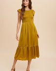 The Celine Smocked Midi Dress