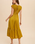 The Celine Smocked Midi Dress