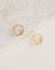 The Checkered Circle Studs by Michelle Starbuck Designs