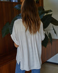 The Cora Satin V-Neck Top