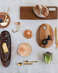 Suar Wood Oval Cutting Board - 13"