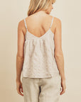 The Ayla Striped Eyelet Cami