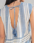 The Mylie Striped Open-Back Top