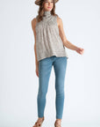 The Laila Smocked Leopard Tank