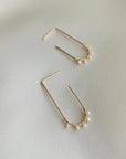 The Cecilia With Pearls Earrings by Points Jewelry