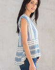 The Mylie Striped Open-Back Top