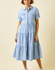 The Darcy Button Up Denim Midi Dress