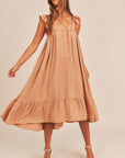 The Saoirse Ruffle Sleeve Midi Dress