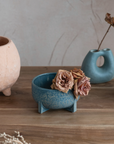 Stoneware Planter with Reactive Glaze