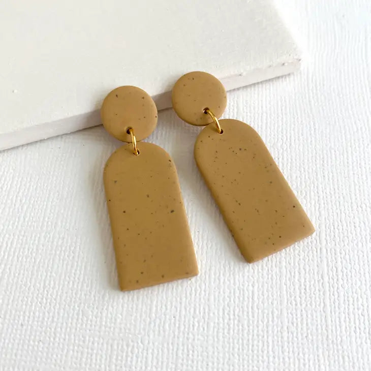 The Dome Drop Clay Earrings