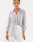 The Double Pocket Striped Top