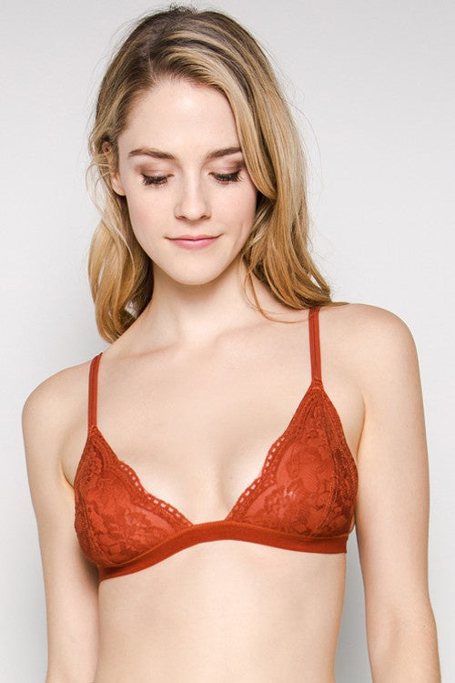 The Basic Gracie Lace Triangle Bralette – Thread + Seed