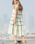 The Valeria Ruffle Tiered Midi Dress