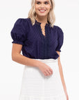 The Triana Dotted Puff Sleeve Top
