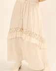 The Elena Floral Lace Maxi Skirt