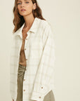 The Elina Corduroy Plaid Shacket