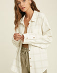 The Elina Corduroy Plaid Shacket