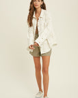The Elina Corduroy Plaid Shacket