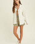 The Elina Corduroy Plaid Shacket