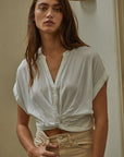 The Eliza Crop Twist Top
