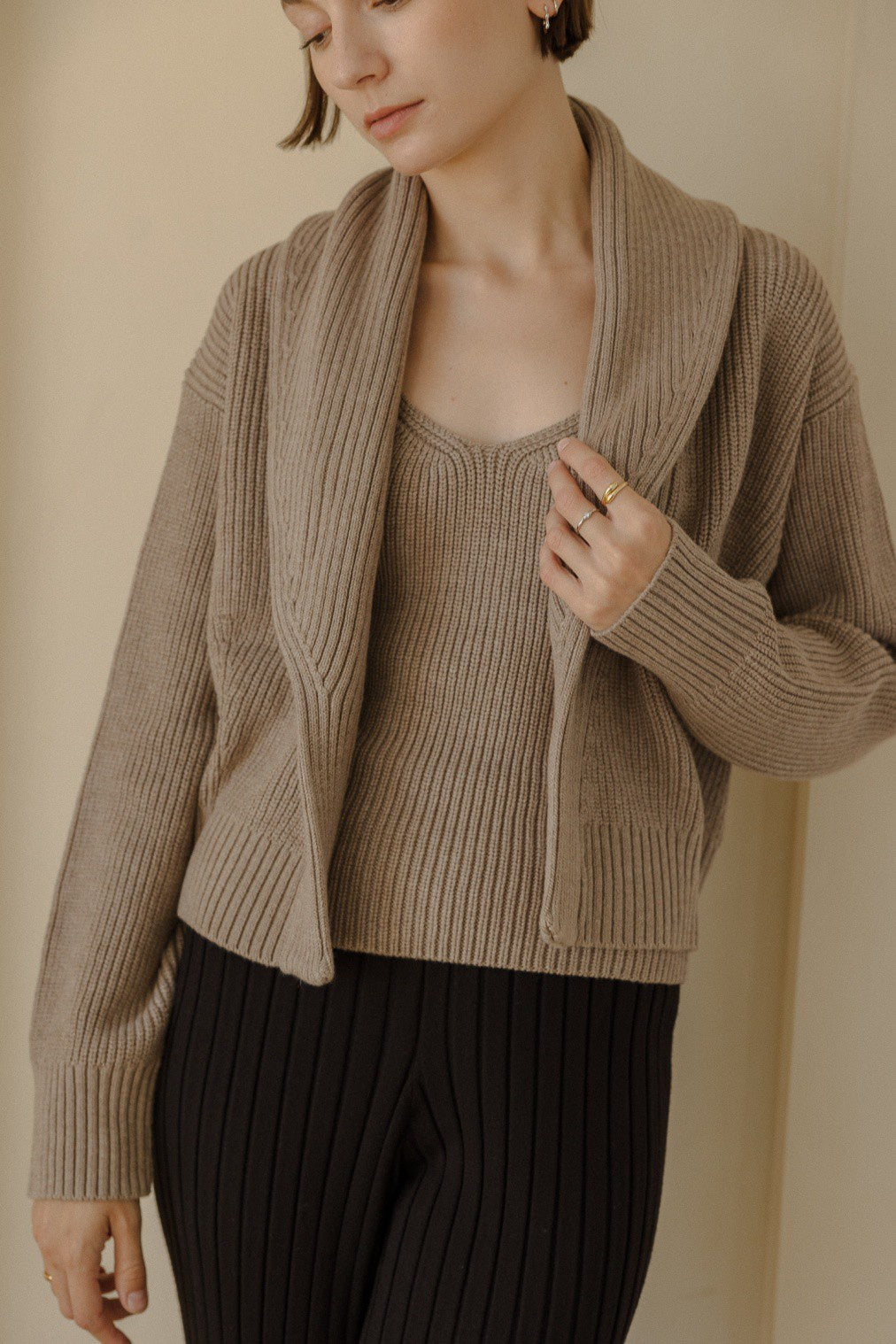 The Eloise Knit Top + Cardigan Set - Sold Separately