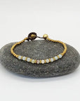 The Evie Stone Center Brass Bracelet