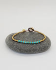 The Evie Stone Center Brass Bracelet