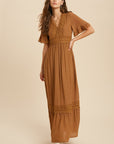 The Brodene Lace Trim Maxi Dress