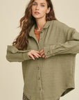 The Everly Ribbed Button-Up Shacket
