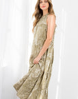 The Victoria Tiered Halter Maxi Dress