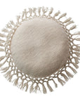 Round Tassel Slub Weave Throw Pillow