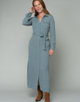 The Sandrine Maxi Shirt Dress