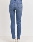 The Frayed Hem Skinny Jeans by Just Black Denim